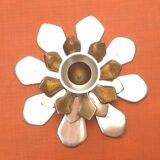 Brass flower candle holder