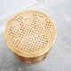 Table d'appoint vintage en rotin et cannage