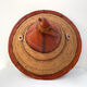 Traditional African Fulani hat in leather and woven straw