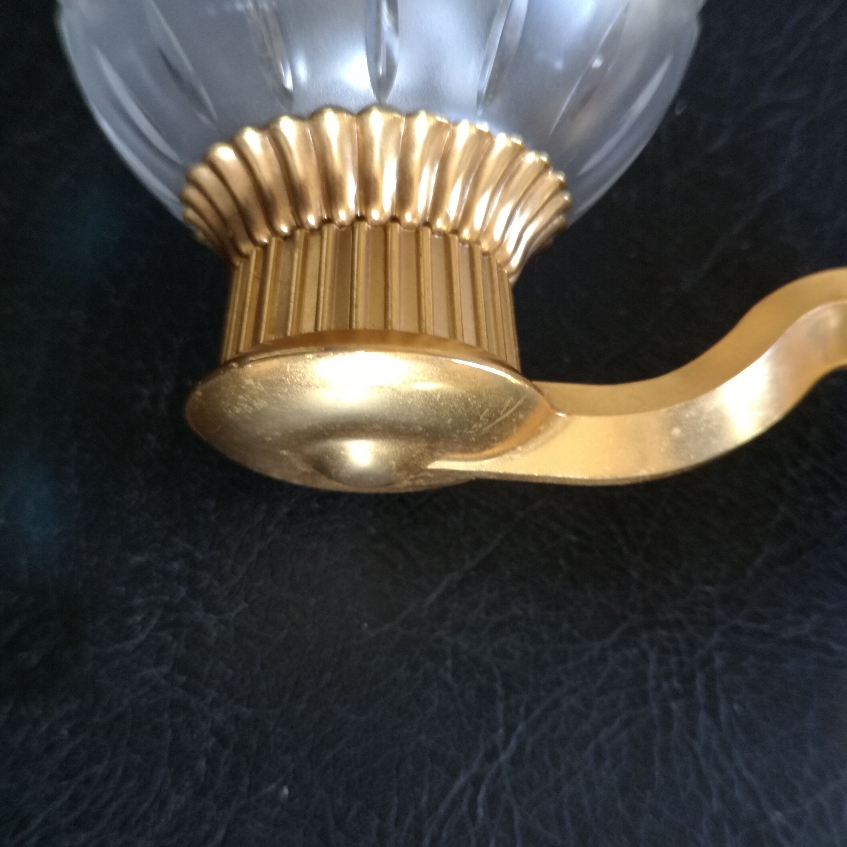 Brass and glass CT sconces, set of 2