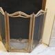 Art Nouveau brass fire screen 1900