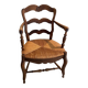 Fauteuil campagnard paillé