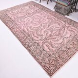 6x10 Rug For Living Room Soft Pink Turkish Vintage Rug, 181x314Cm