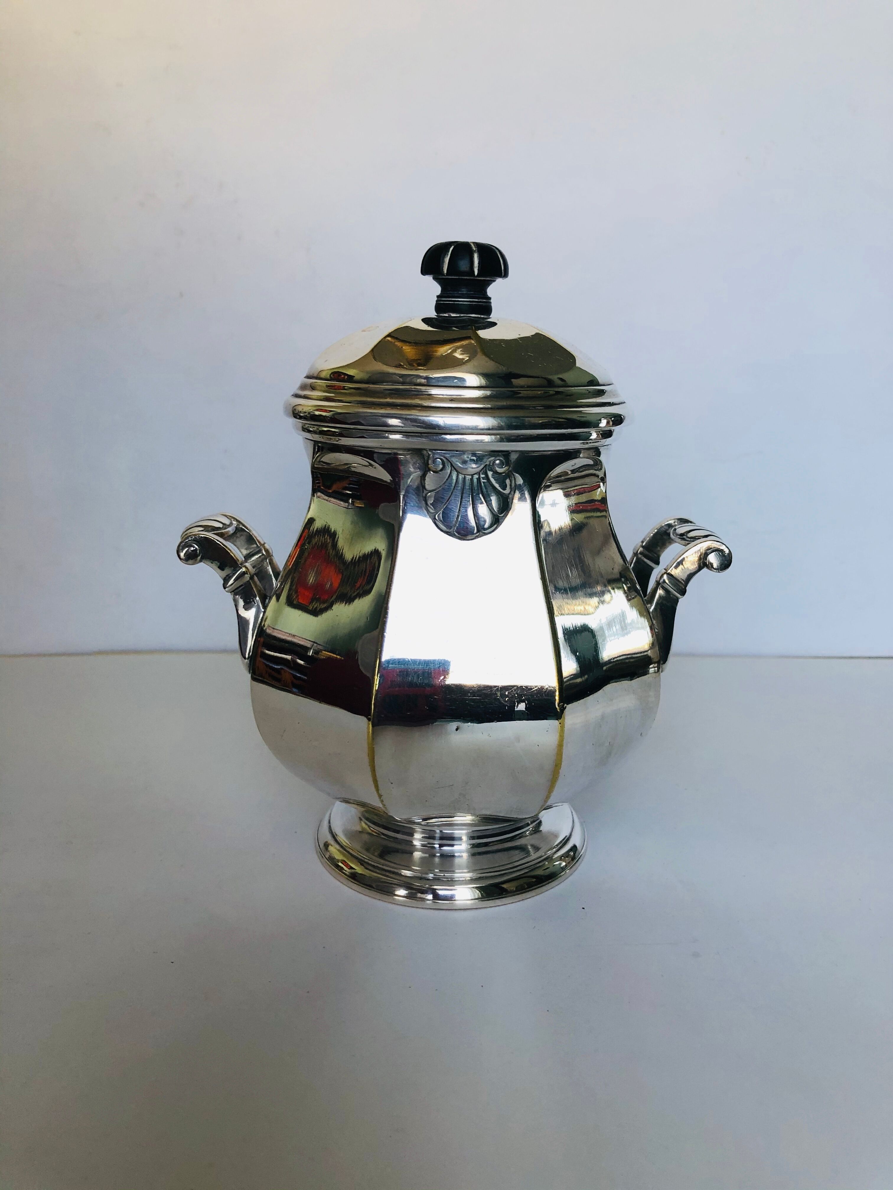 Tea service party and silver metal coffee