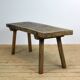 Solid oak farm table, raw art 1930s