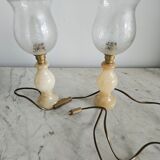 2 marble lamps