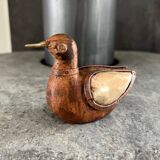 Wooden & brass bird