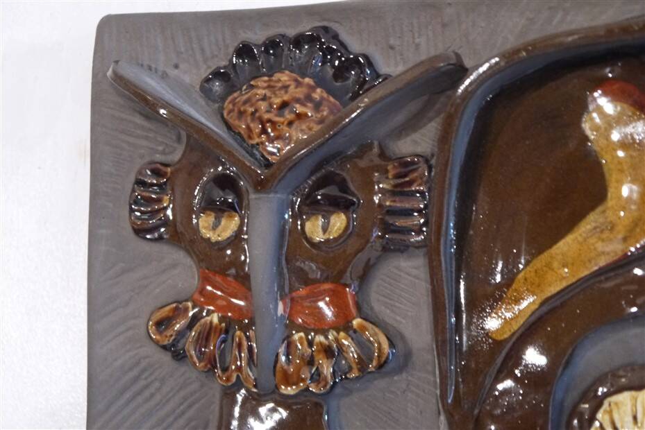 Swedish ceramic plaque by Gantofta 1960