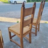 suite of 6 brutalist chairs