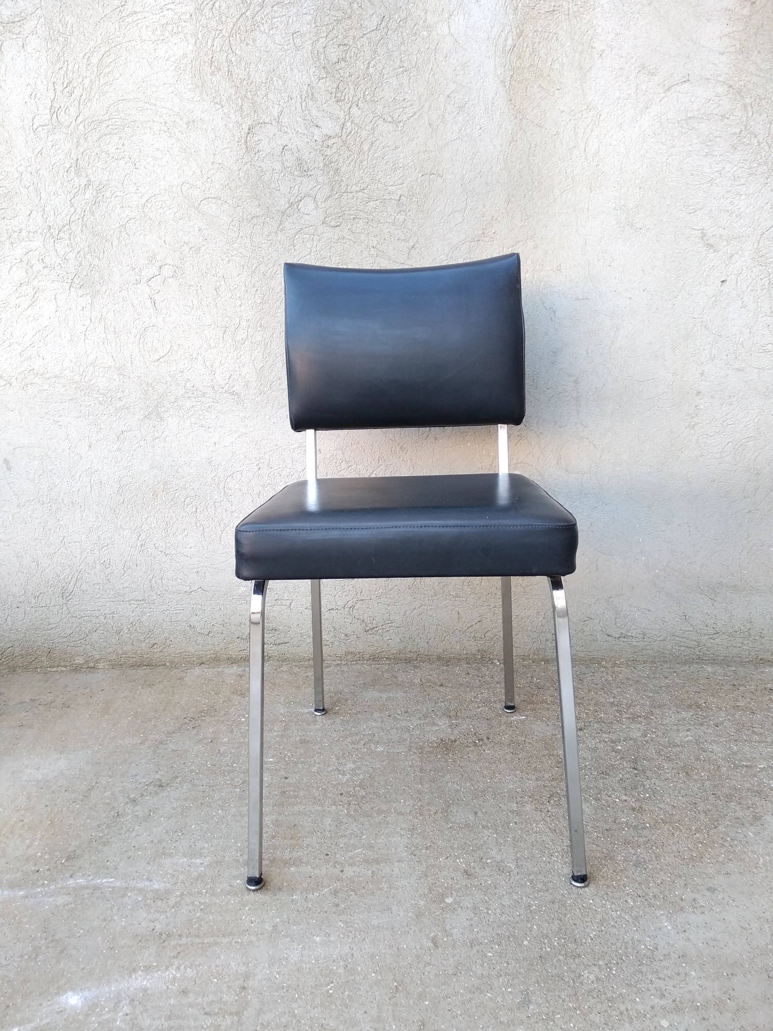Faux leather office chair 1960s