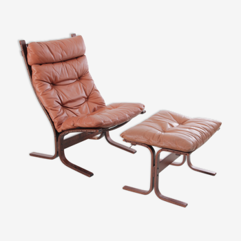 Scandinavian chair model Siesta, high back and foot rests