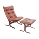 Scandinavian chair model Siesta, high back and foot rests