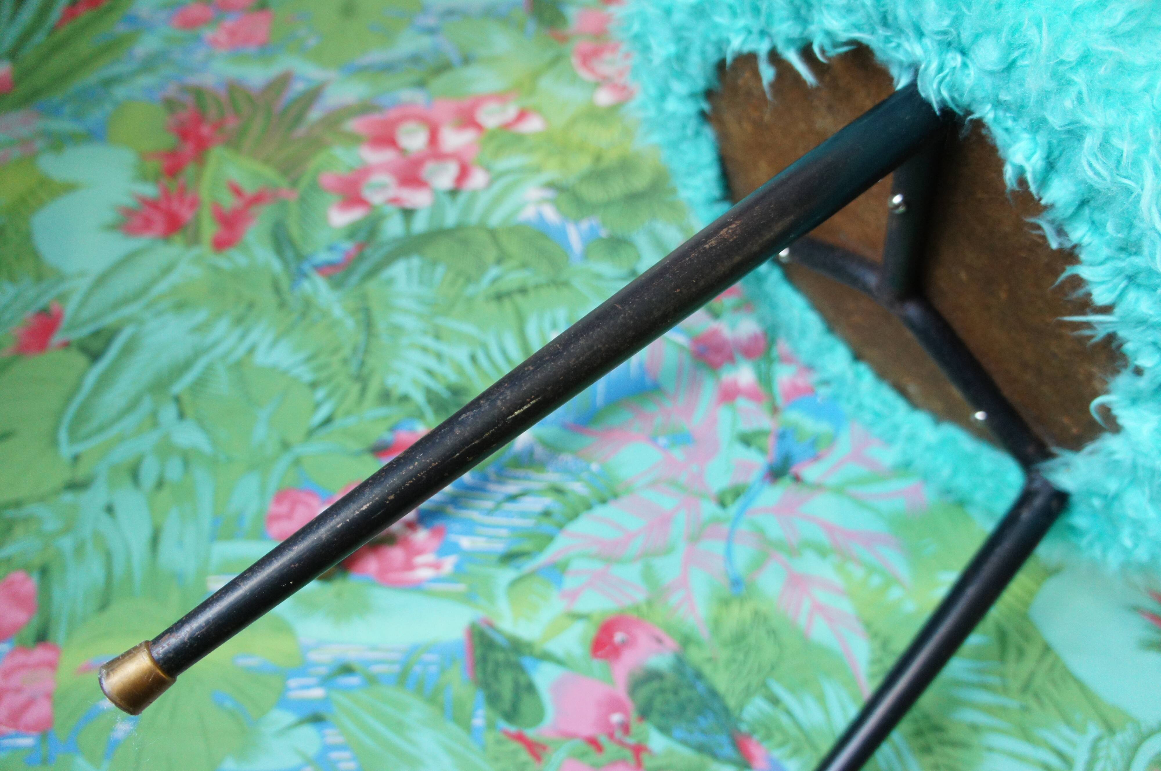 Tripod stool blue mint moumoute 1960