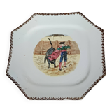 Pickman Cartuja Seville plate with bullfighting decoration, 19th century