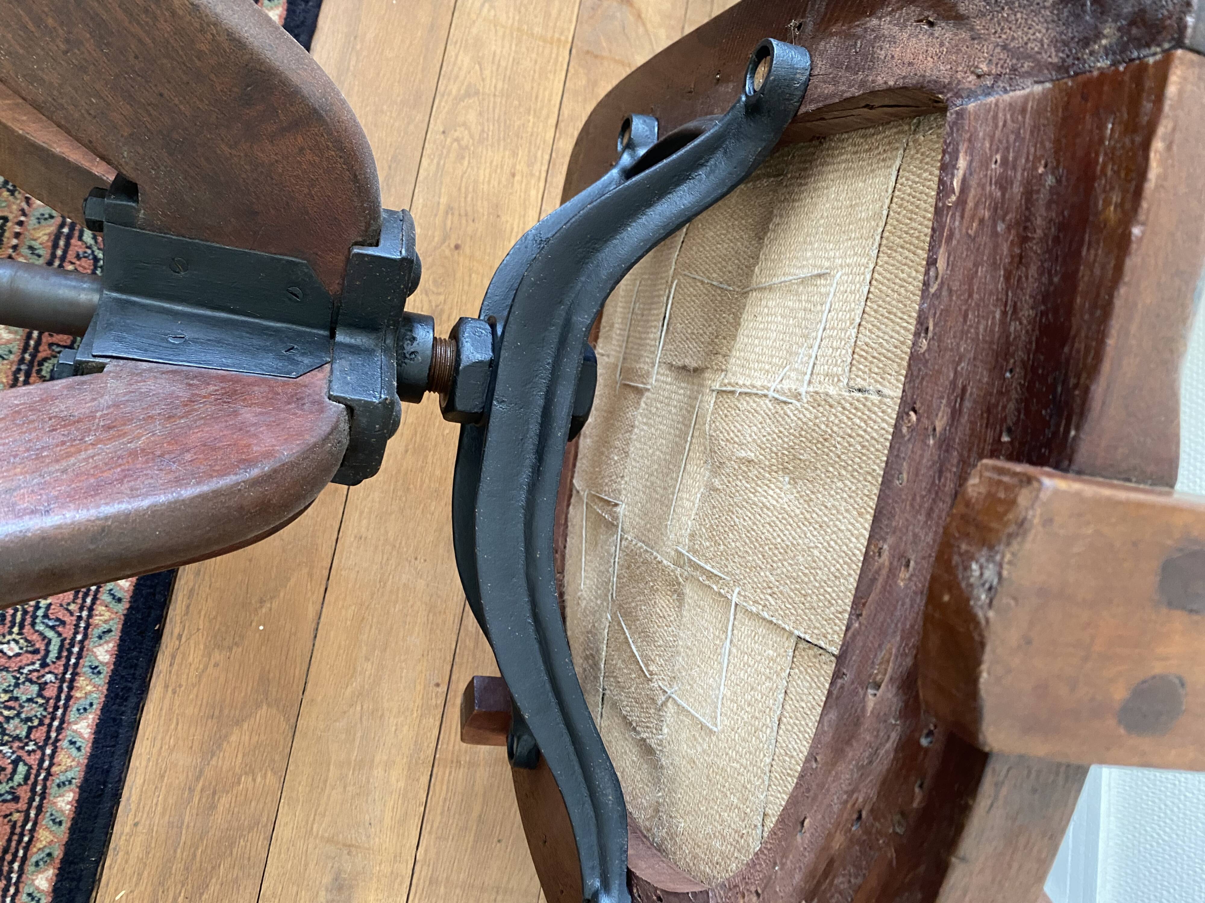 Early 20th century screw office chair