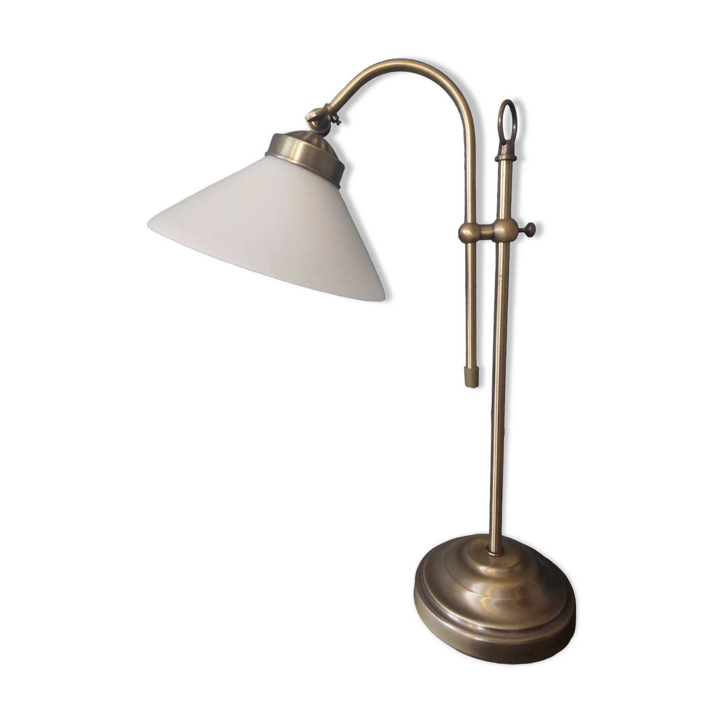 1970 desk lamp in adjustable period gilded brass