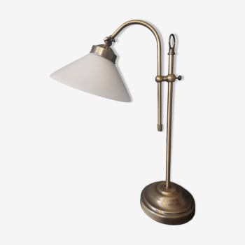 1970 desk lamp in adjustable period gilded brass