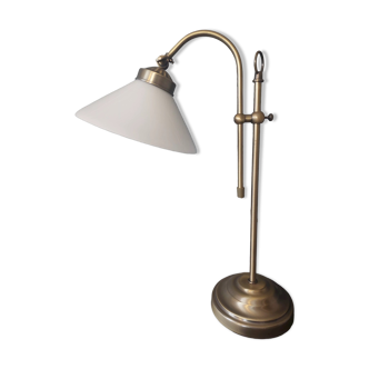 1970 desk lamp in adjustable period gilded brass