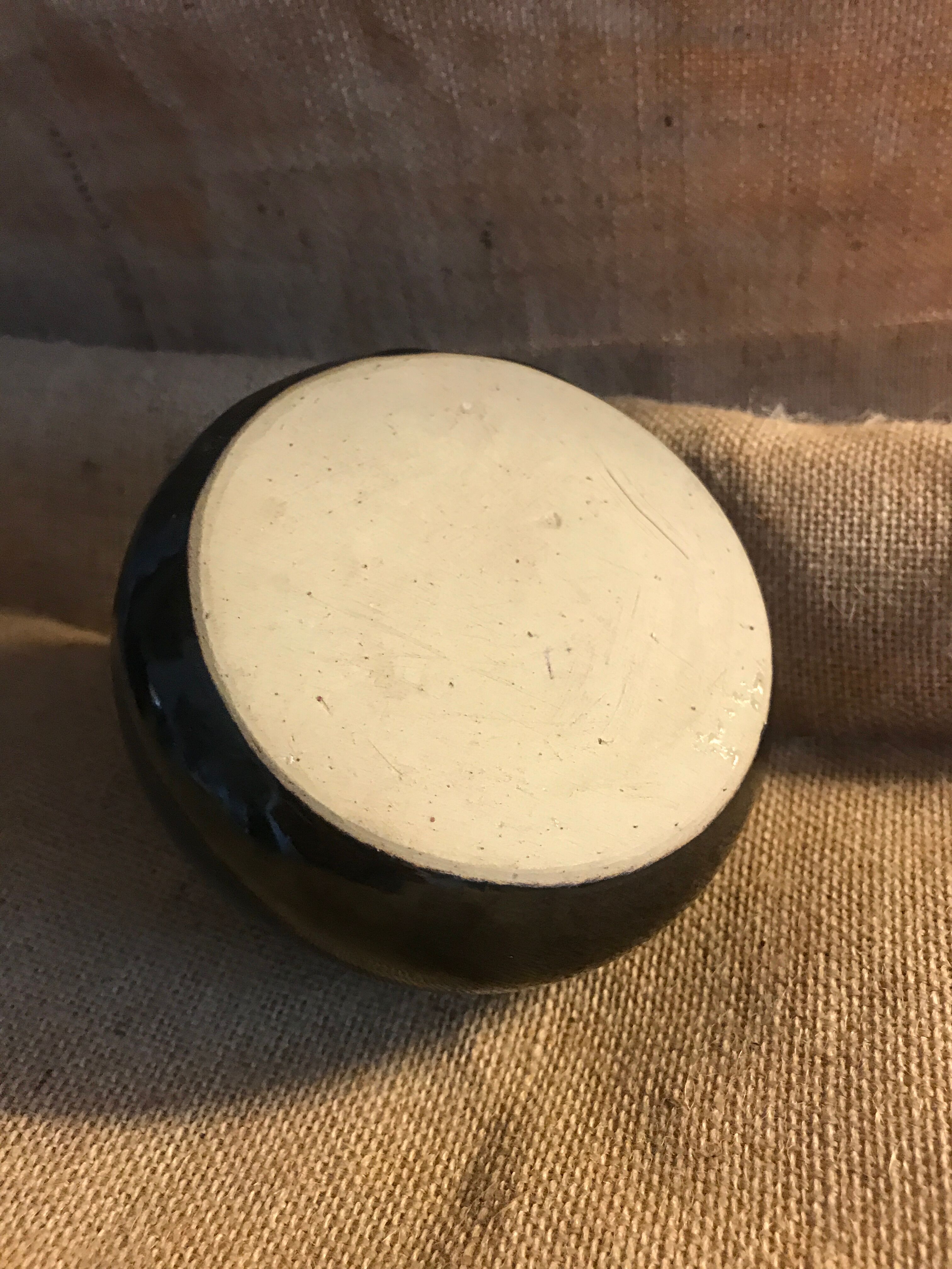 Small vase soliflore ball in enamelled earthenware sandstone