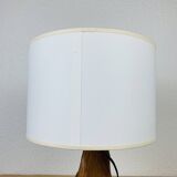 Brutalist gouged wood lamp