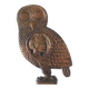 Owl sculpture in gilded brass bronze