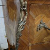 Louis XV style curved chest of drawers in marquetry