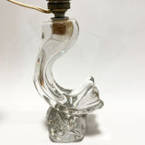 Lamp foot signed Daum France. Horn of plenty. 25 cm