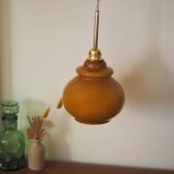 70s brown pendant light