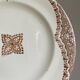 Set of 6 vintage flat plates in ironstone, Andalous model by Longwy.