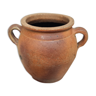 Antique French grespot confit pot