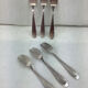 6 antique dessert forks, in silver with hallmark.