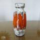 Orange "fat lava" ceramic vase, West Germany, 1970