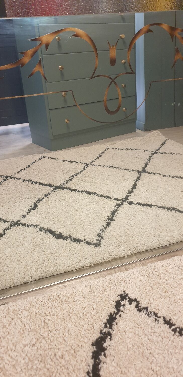 Art deco eglomisé mirror 180×72