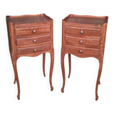 2 Louis XV style bedside tables