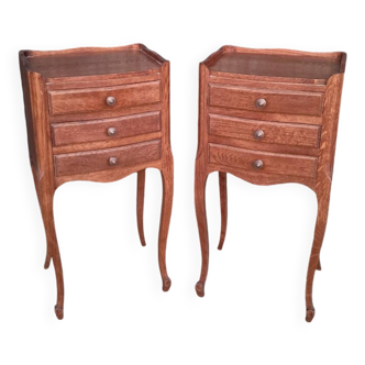 2 Louis XV style bedside tables