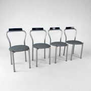 Ensemble de 4 chaises de salle à manger par Calligaris Italie, 1980