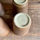 6 stoneware cups Digoin France