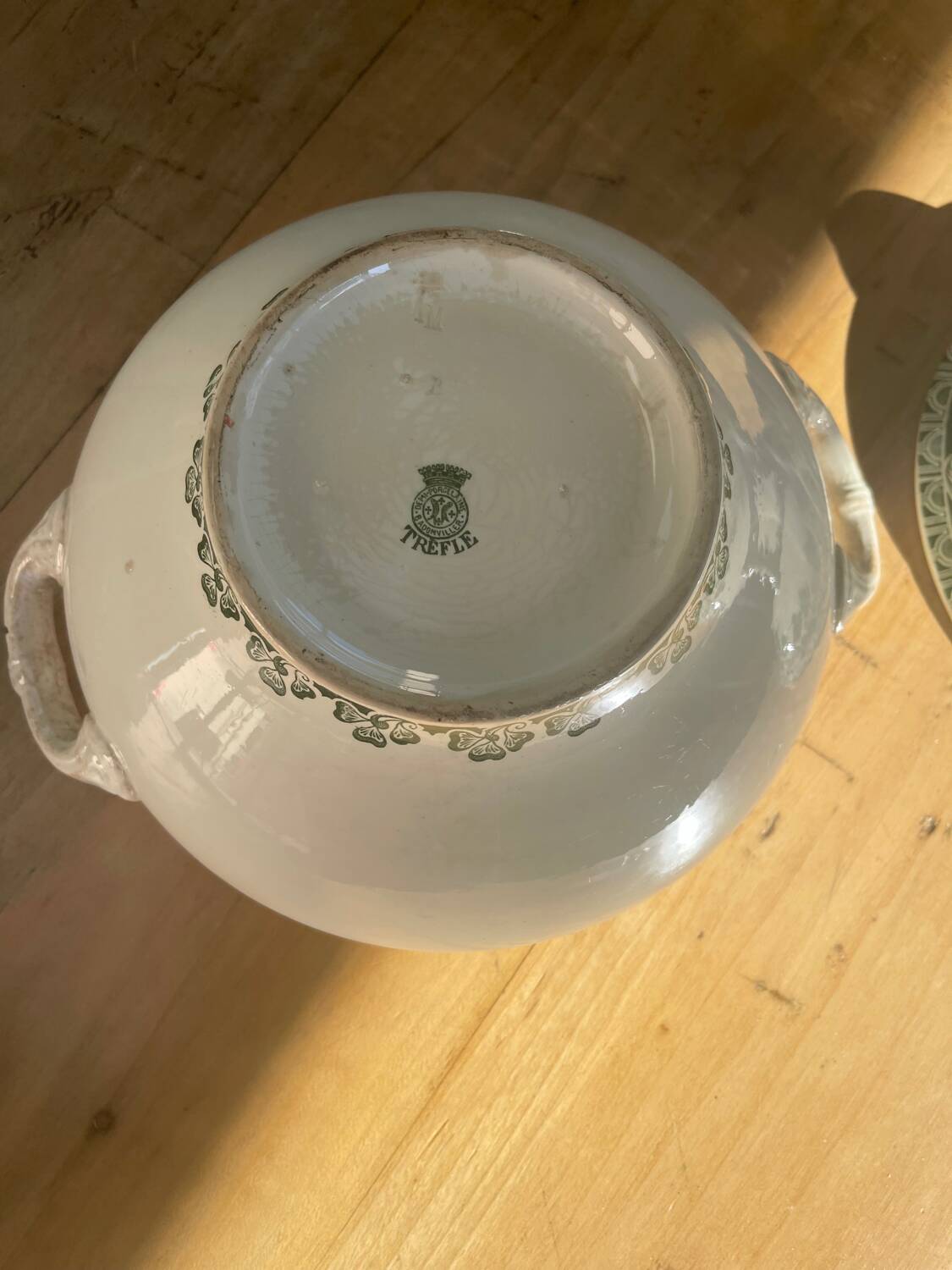 Soupière Badonviller modèle trèfle