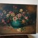 Large oil painting on canvas - Vase with flowers - Still life - Ita