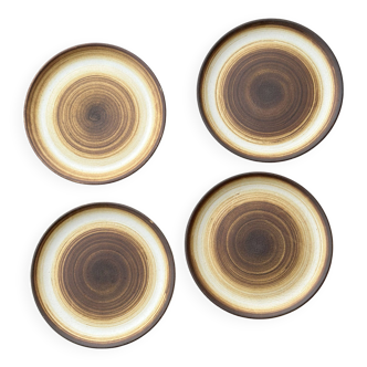 Set of 4 vintage desert plates by Longchamp