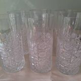 6 large Bohemian crystal whisky/cocktail glasses