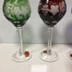 6 verres de couleur en cristal Artisanat de Lorraine