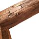 Table basse / d'appoint brutaliste en chêne / années 1960 /