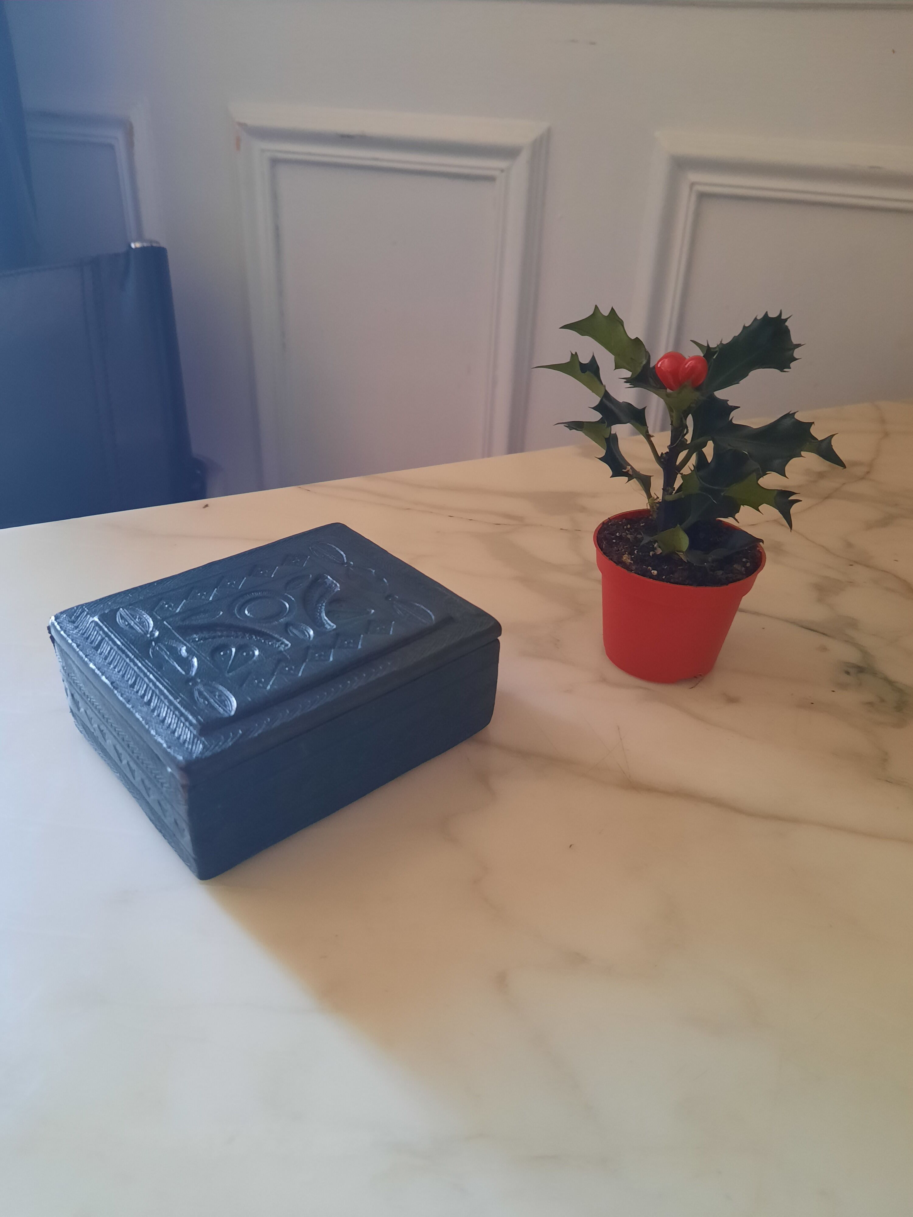 Boîte en cuir