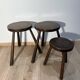 Farm stool in solid oak wood
