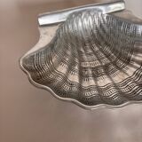 Metal shell dish. Cast metal with hand-crafted detail.