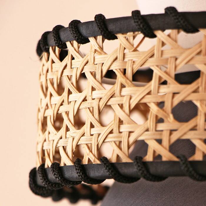 Wıcker Pendant Light, Rattan Lamp 22 cm, Light Fixture