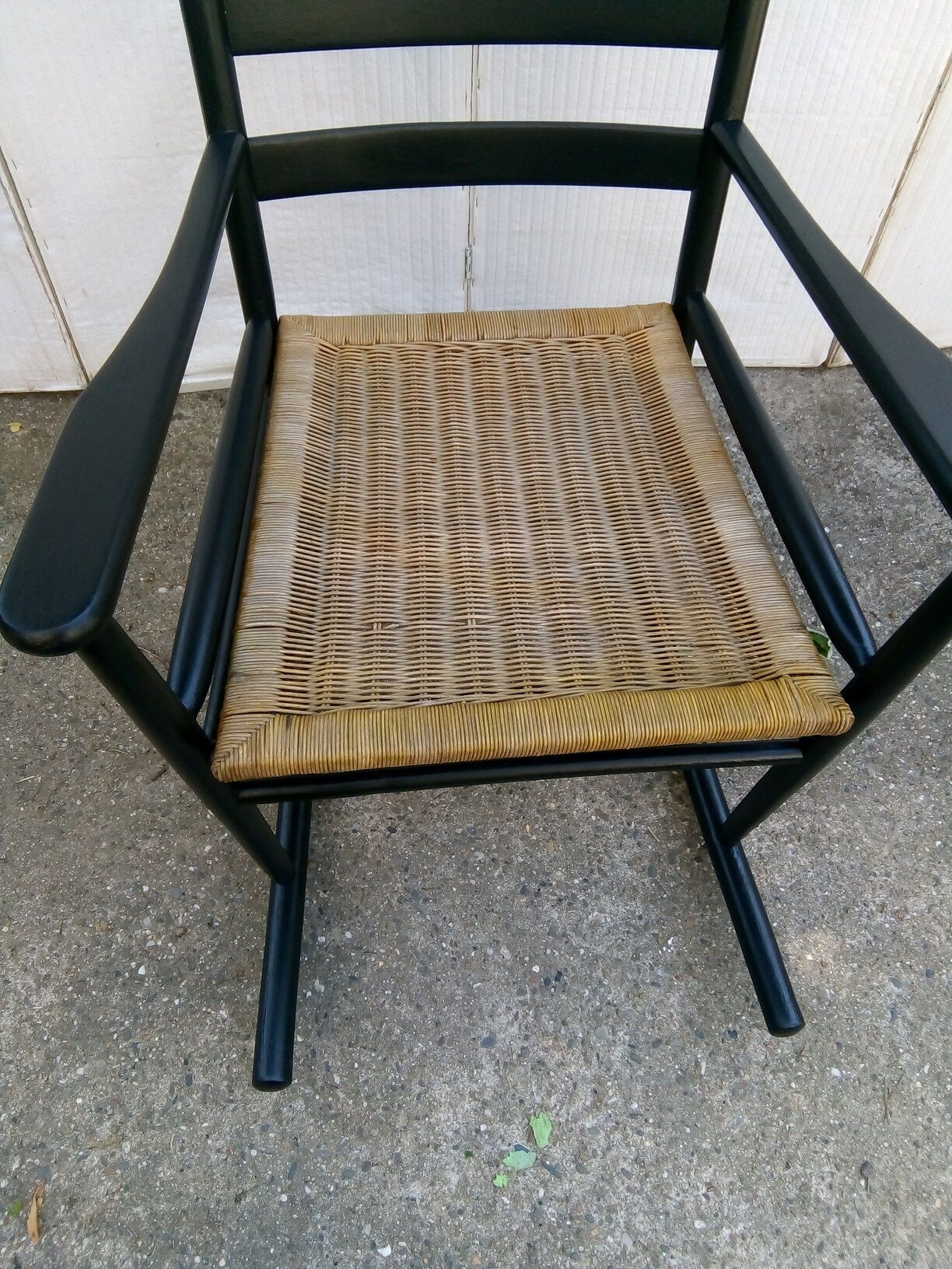Rocking chair armchair braided black