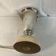 Art Deco, silver metal lamp wood base around 1930