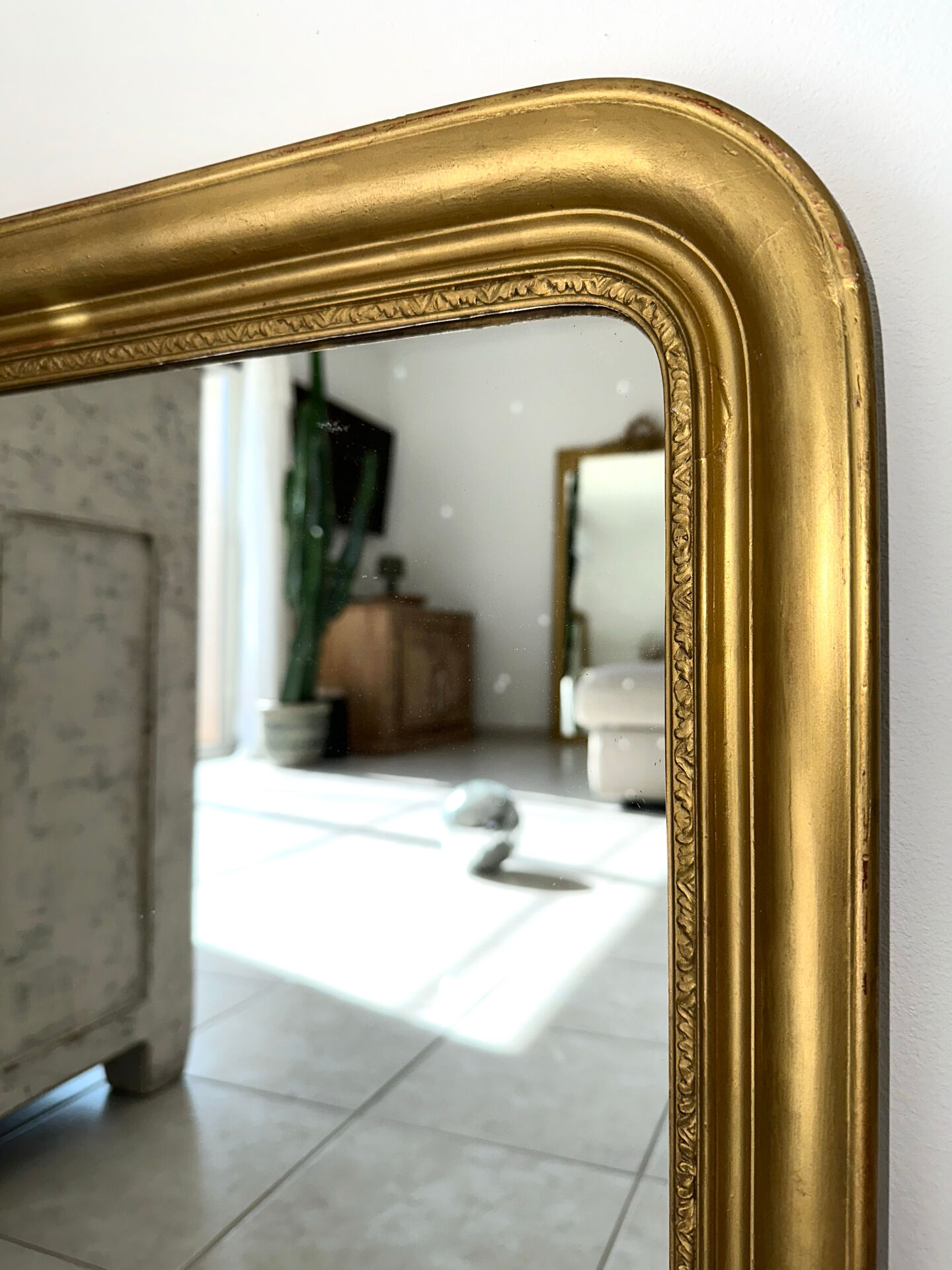 Miroir Louis-Philippe ancien doré XIXème